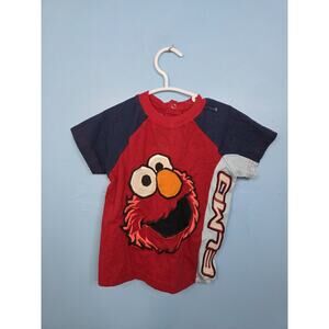 Vintage 18 Months Sesame Street Elmo Tee Light Embroidered Snap Back Closure